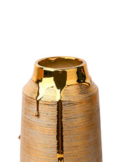 Stylish Golden Ceramic Vase - MARKET99