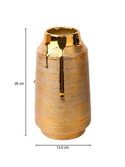 Stylish Golden Ceramic Vase - MARKET99