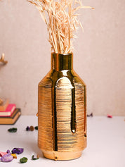 Stylish Golden Ceramic Vase - MARKET99