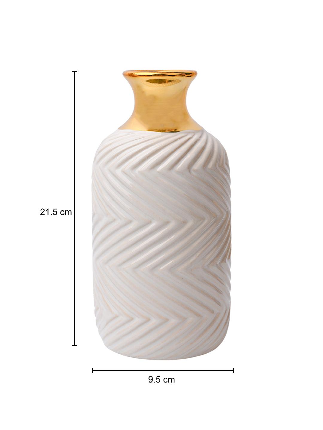 Stylish White Ceramic Vase - MARKET99