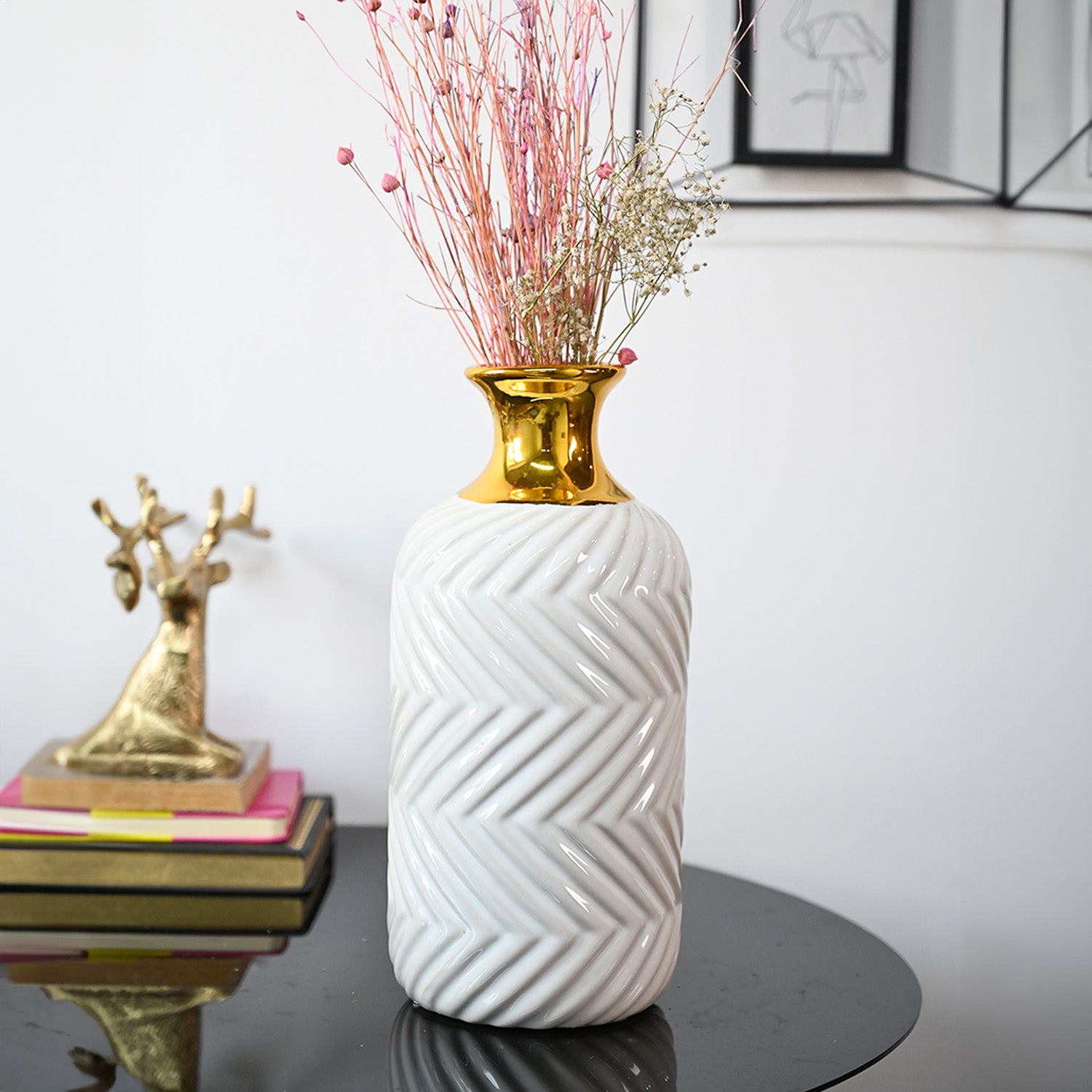 Stylish White Ceramic Vase