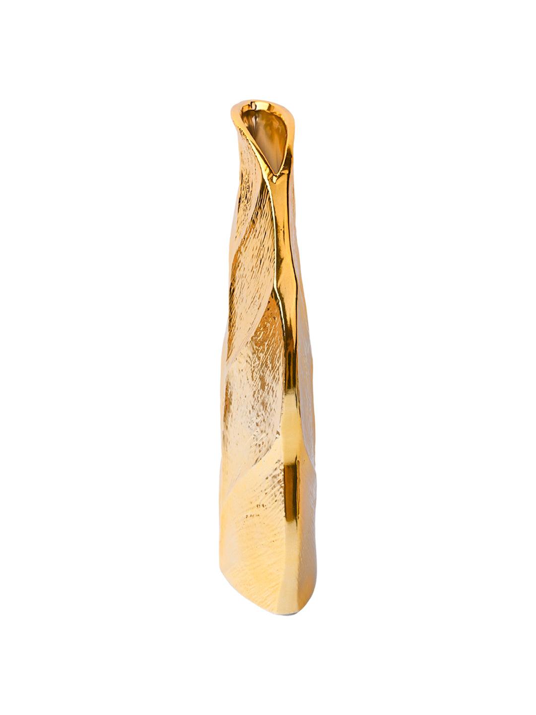 Stylish Leaf Shape Ceramic Vase - MARKET99