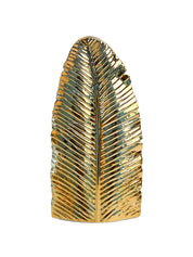 Stylish Golden Leaf Ceramic Vase - MARKET99