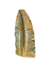 Stylish Golden Leaf Ceramic Vase - MARKET99