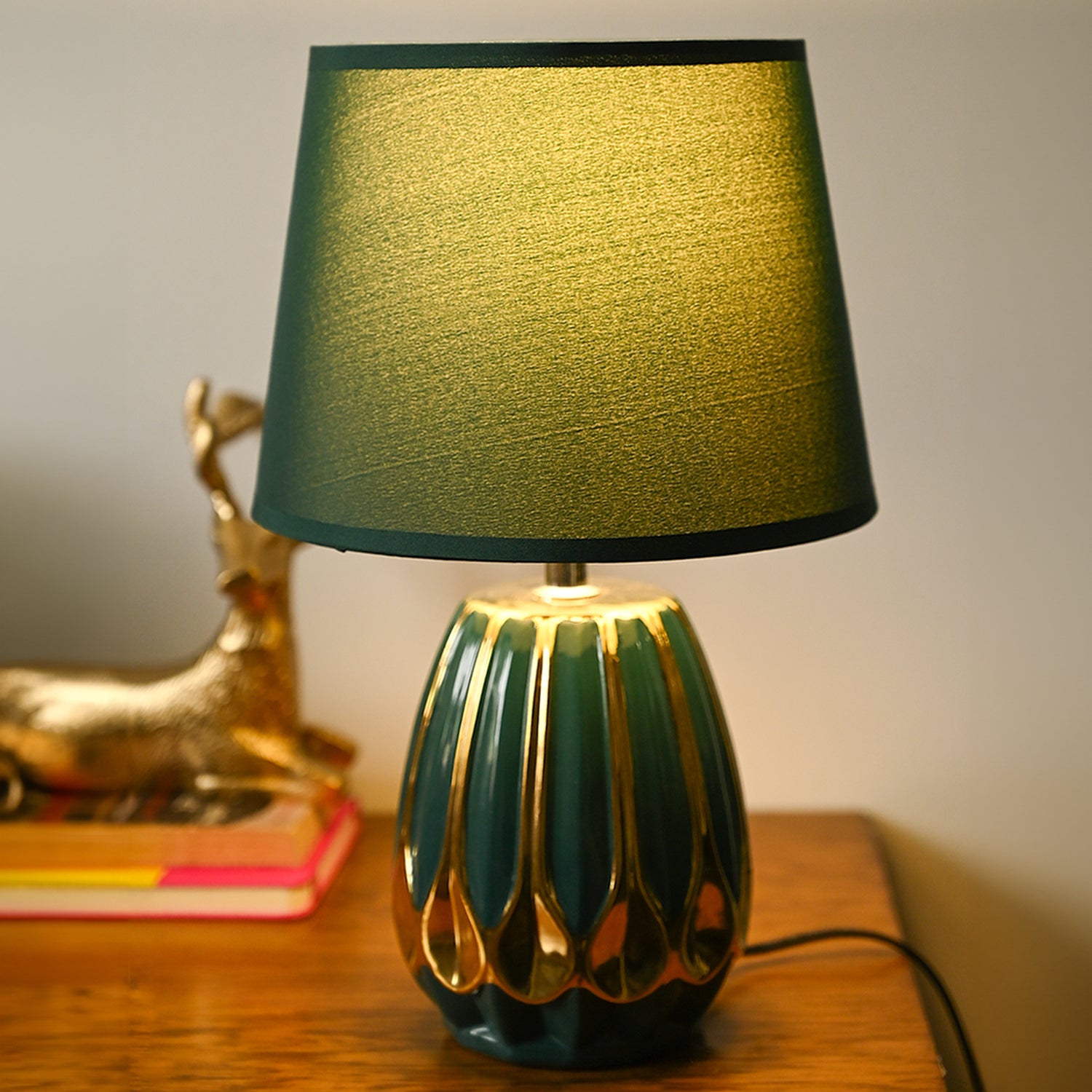Stylish Green Shade Table Lamp