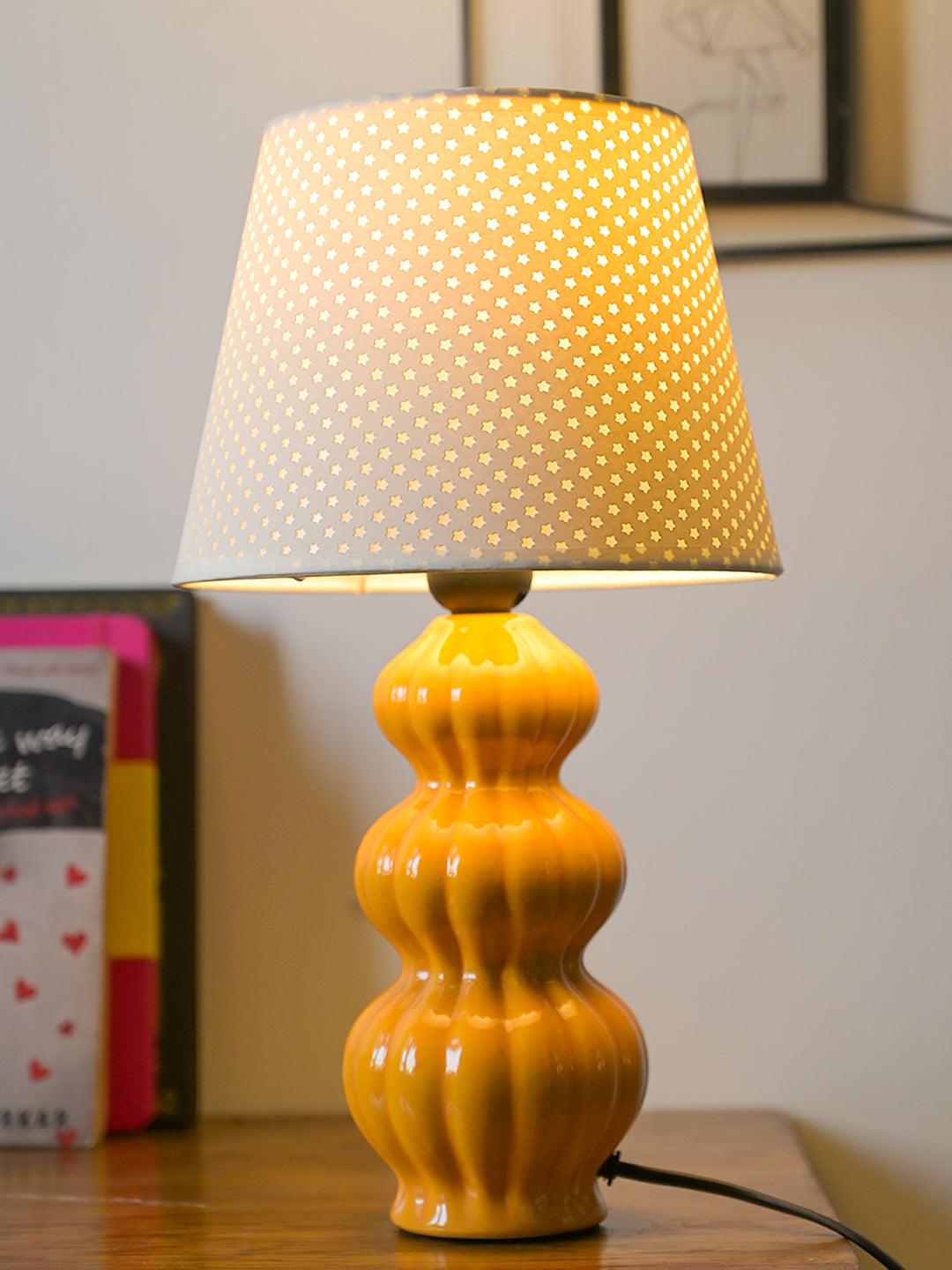 Stylish Mustard Color Table Lamp
