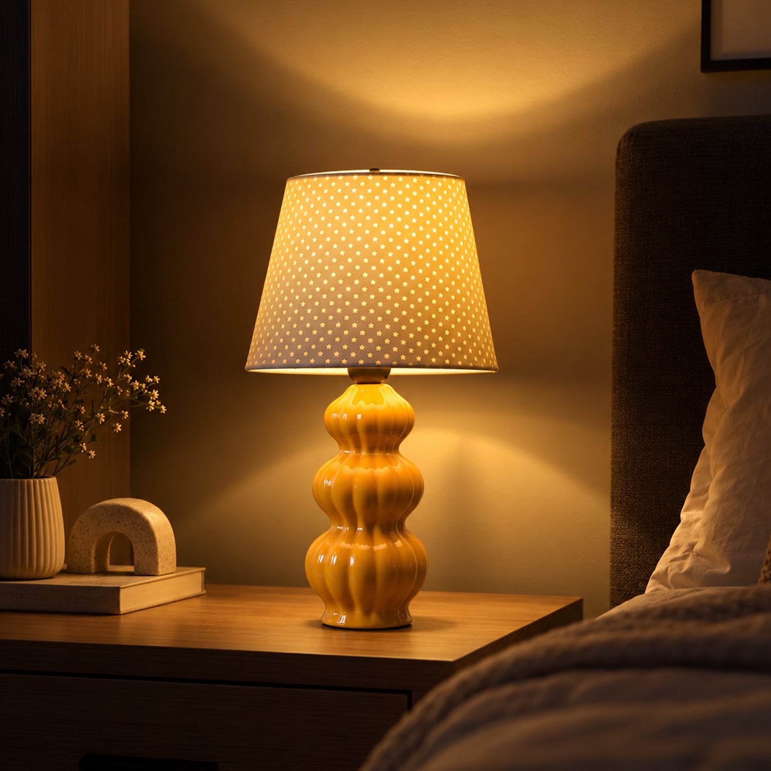 Stylish Mustard Color Table Lamp