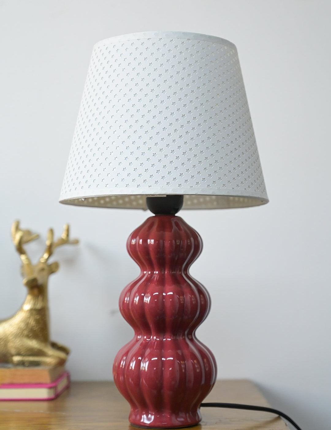 Stylish Cheery Red Table Lamp - MARKET99