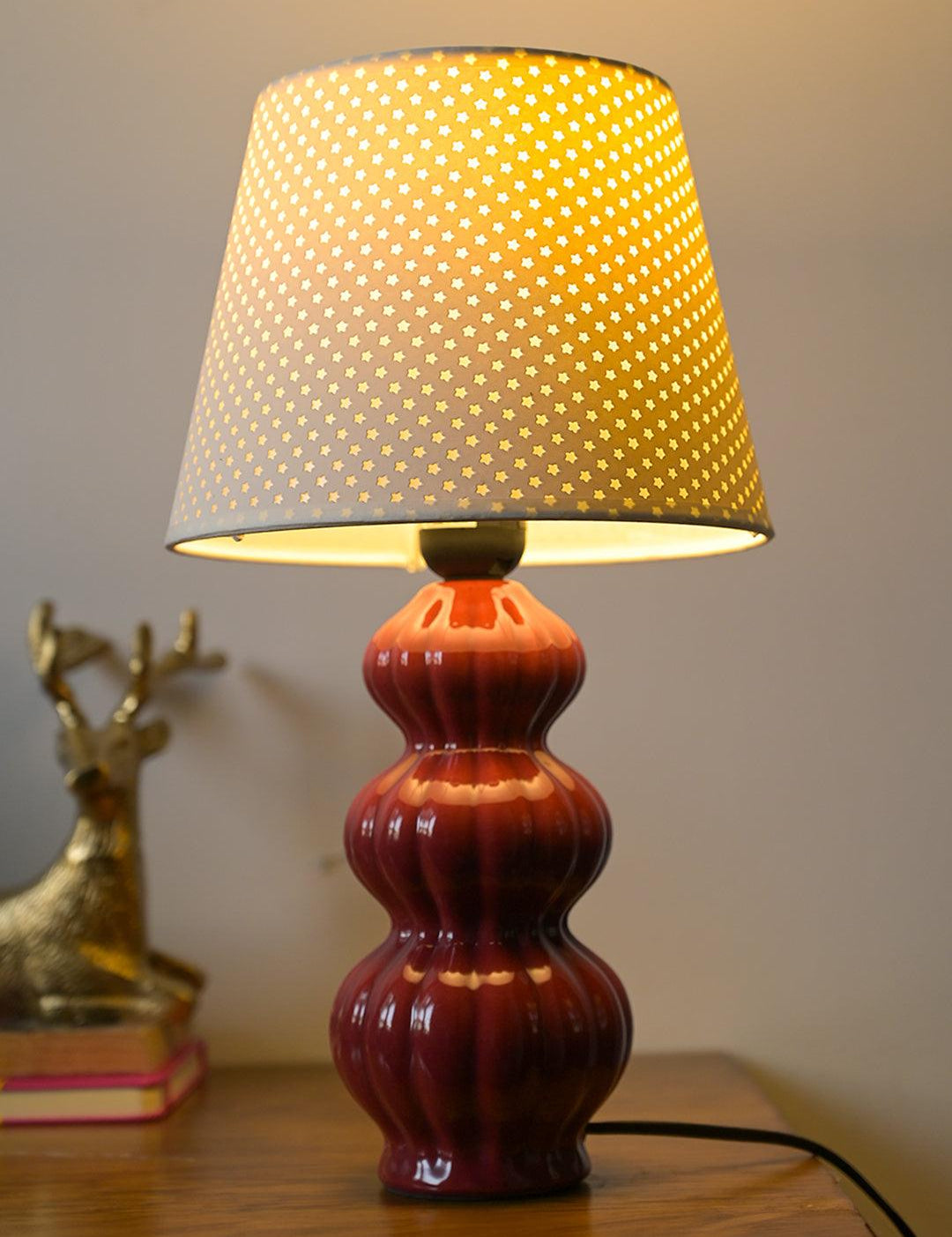 Stylish Cheery Red Table Lamp - MARKET99