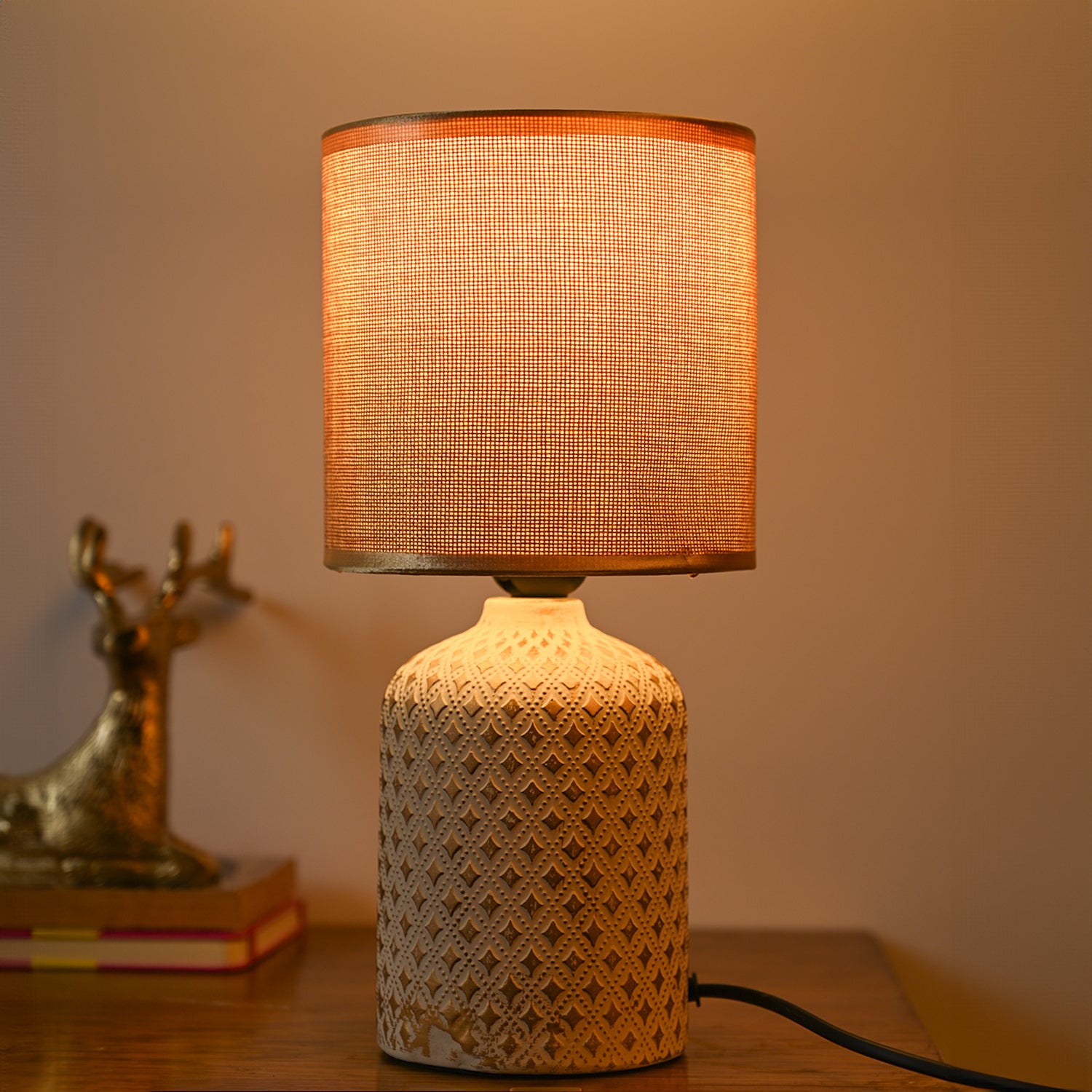 Stylish Brown Shade Table Lamp