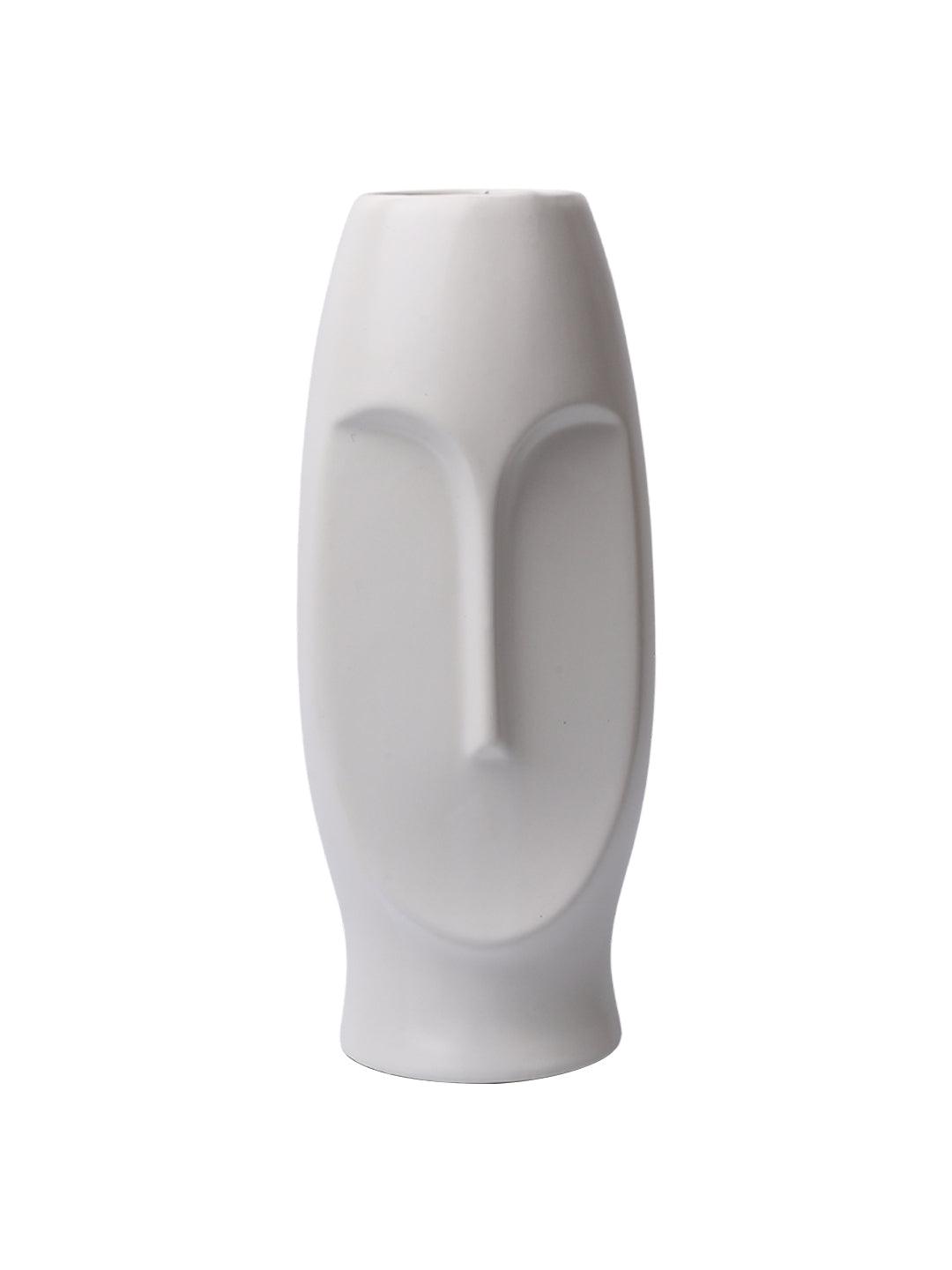 Stylish White Face Shape Vase