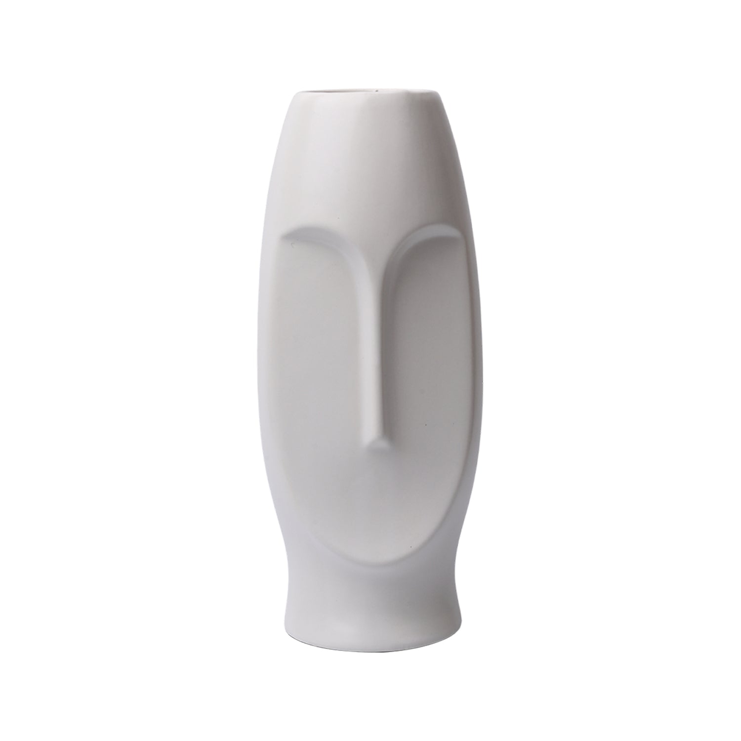 Stylish White Face Shape Vase