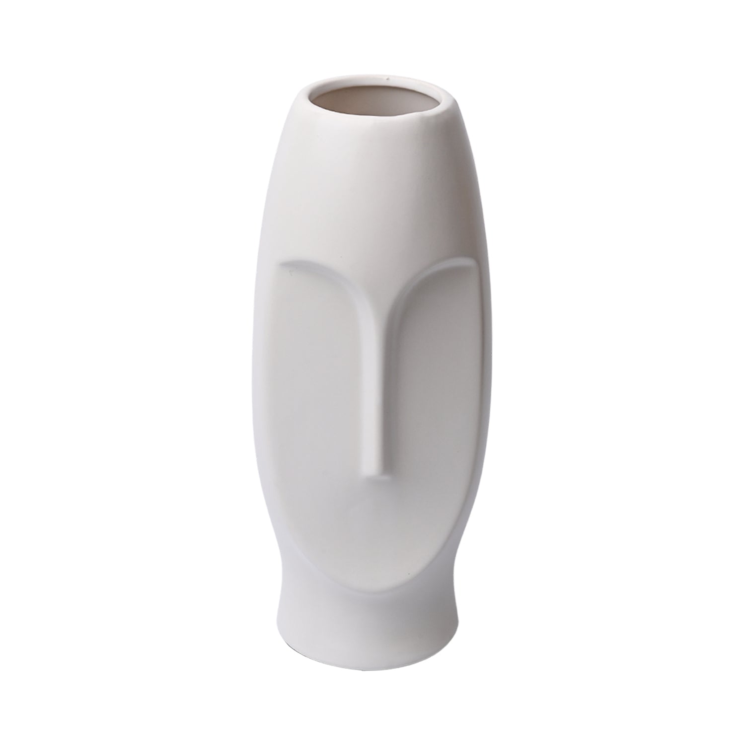 Stylish White Face Shape Vase