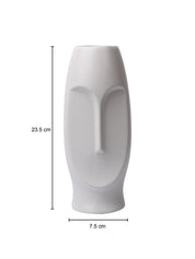 Stylish White Face Shape Vase - MARKET99