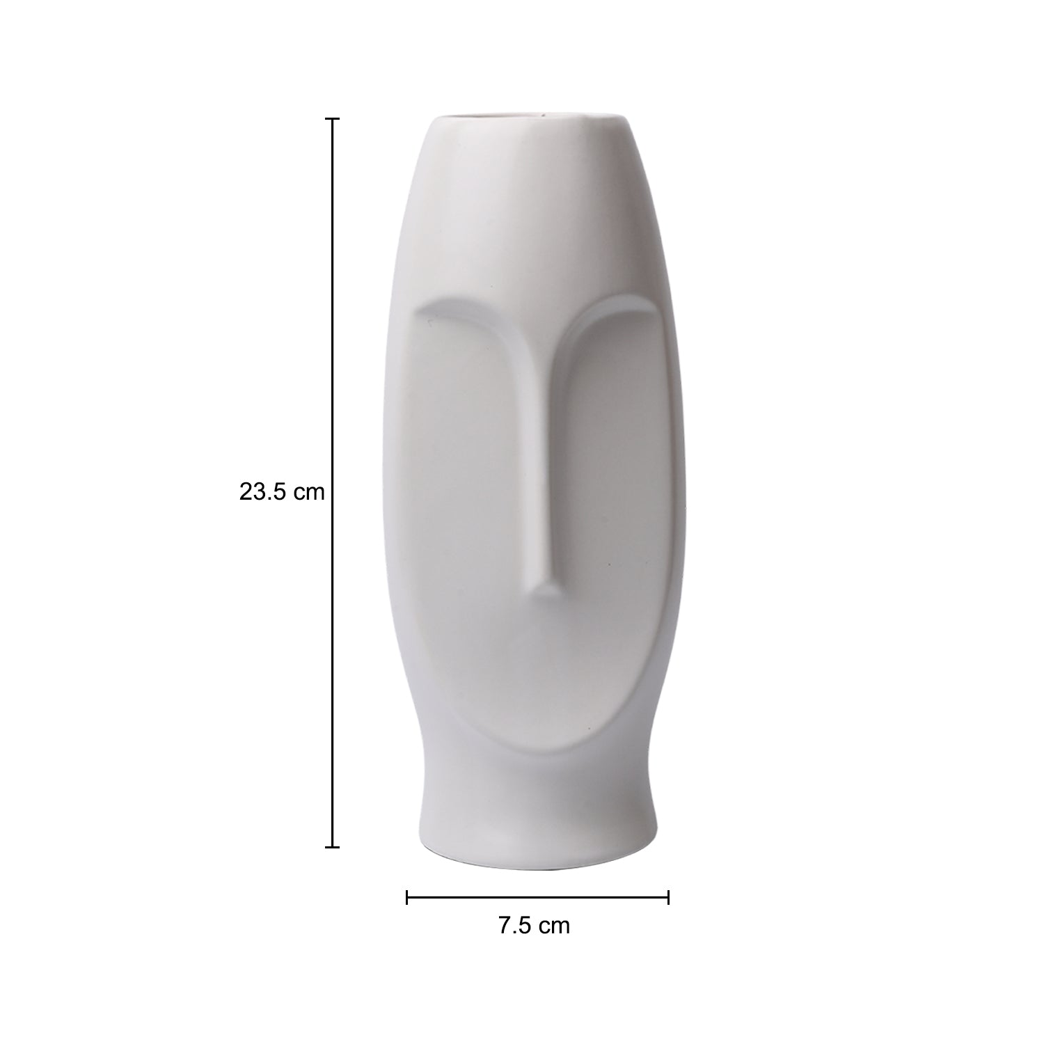 Stylish White Face Shape Vase