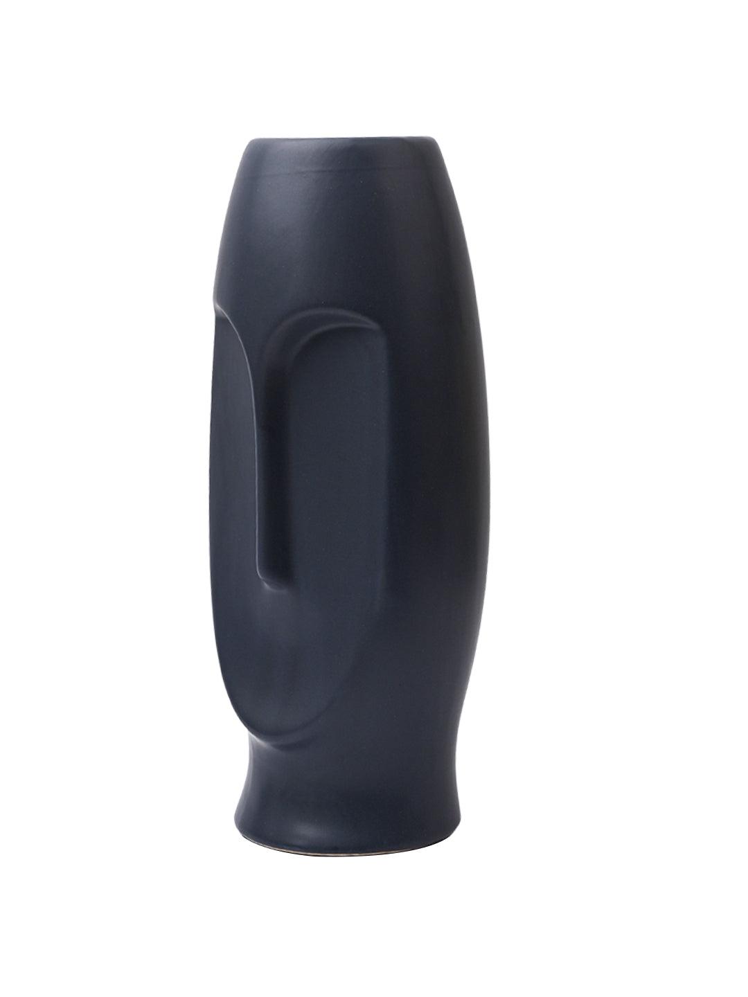 Stylish Black Face Shape Vase