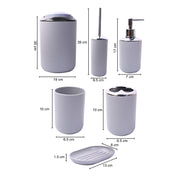Stylish Grey Bathroom Set 6 Pcs