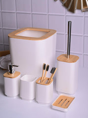 Stylish White Bathroom Set 6 Pcs - MARKET99