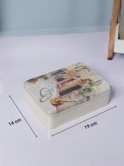 House Print Multipurpose Gift Tin Box