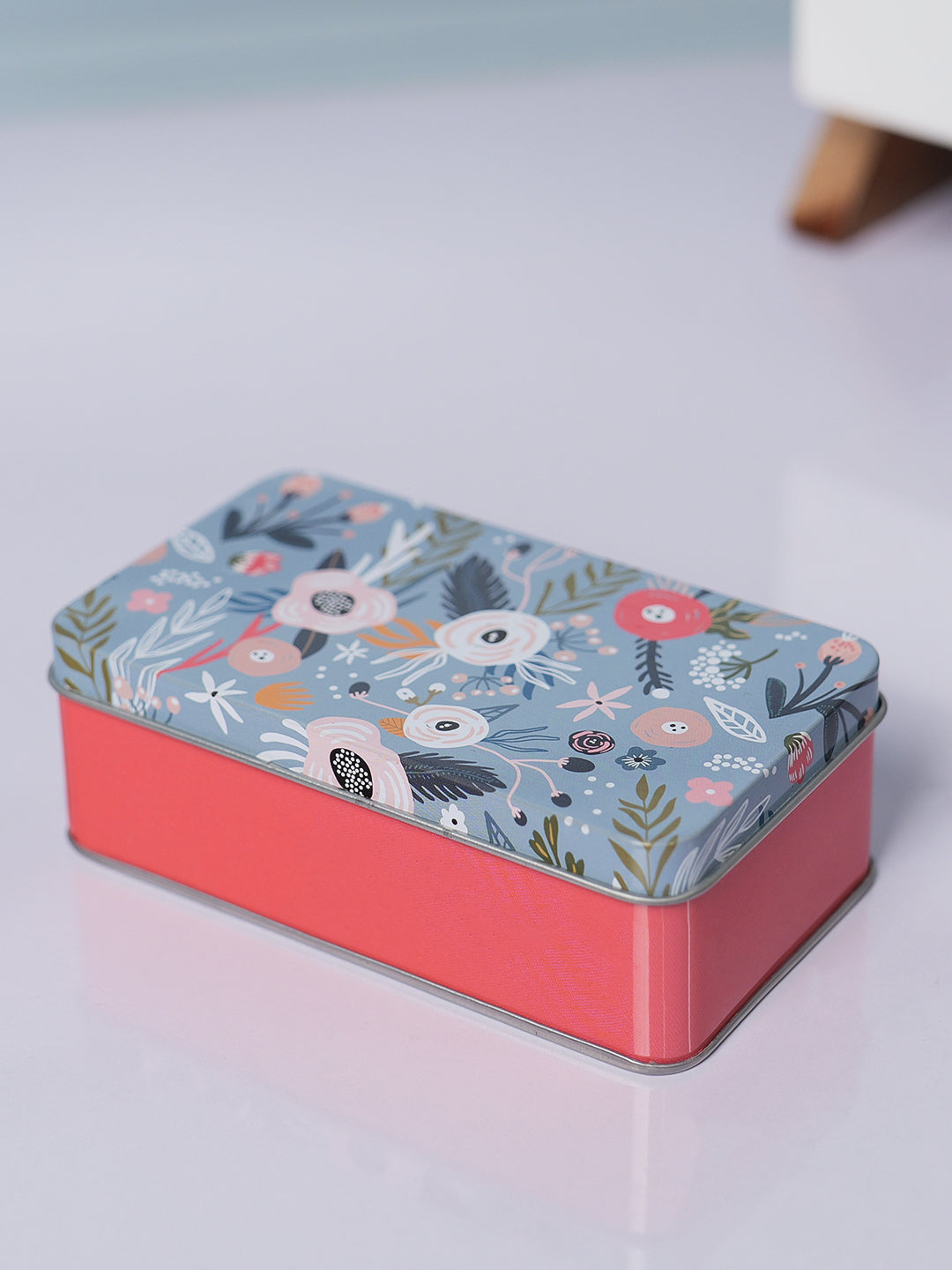 Floral Print Multipurpose Gift Tin Box