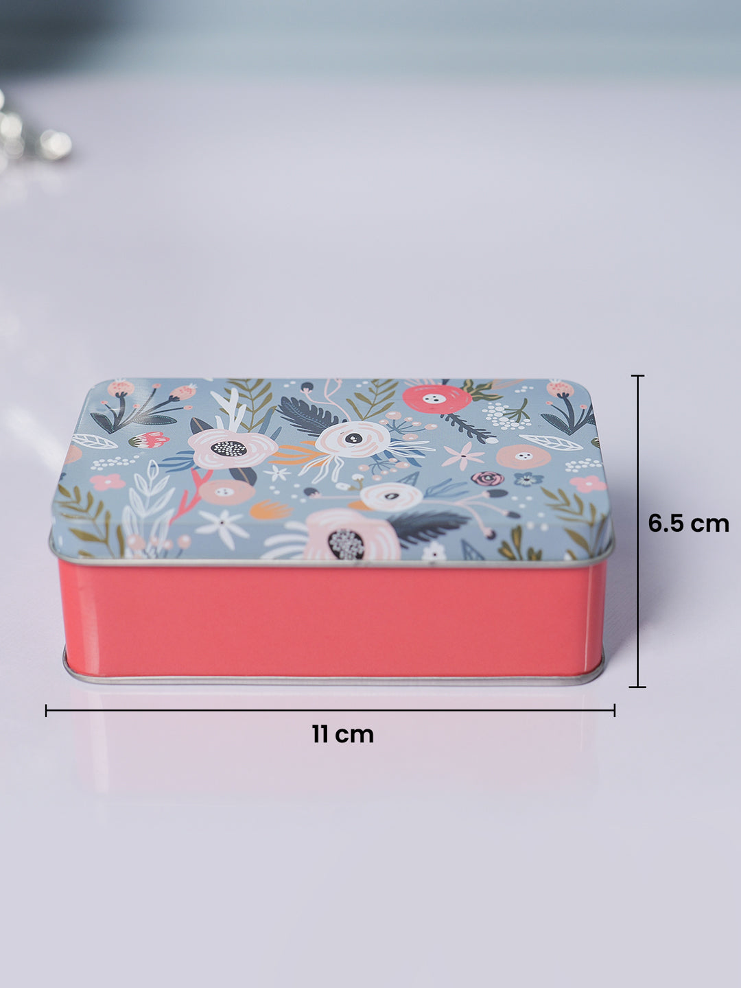 Floral Print Multipurpose Gift Tin Box