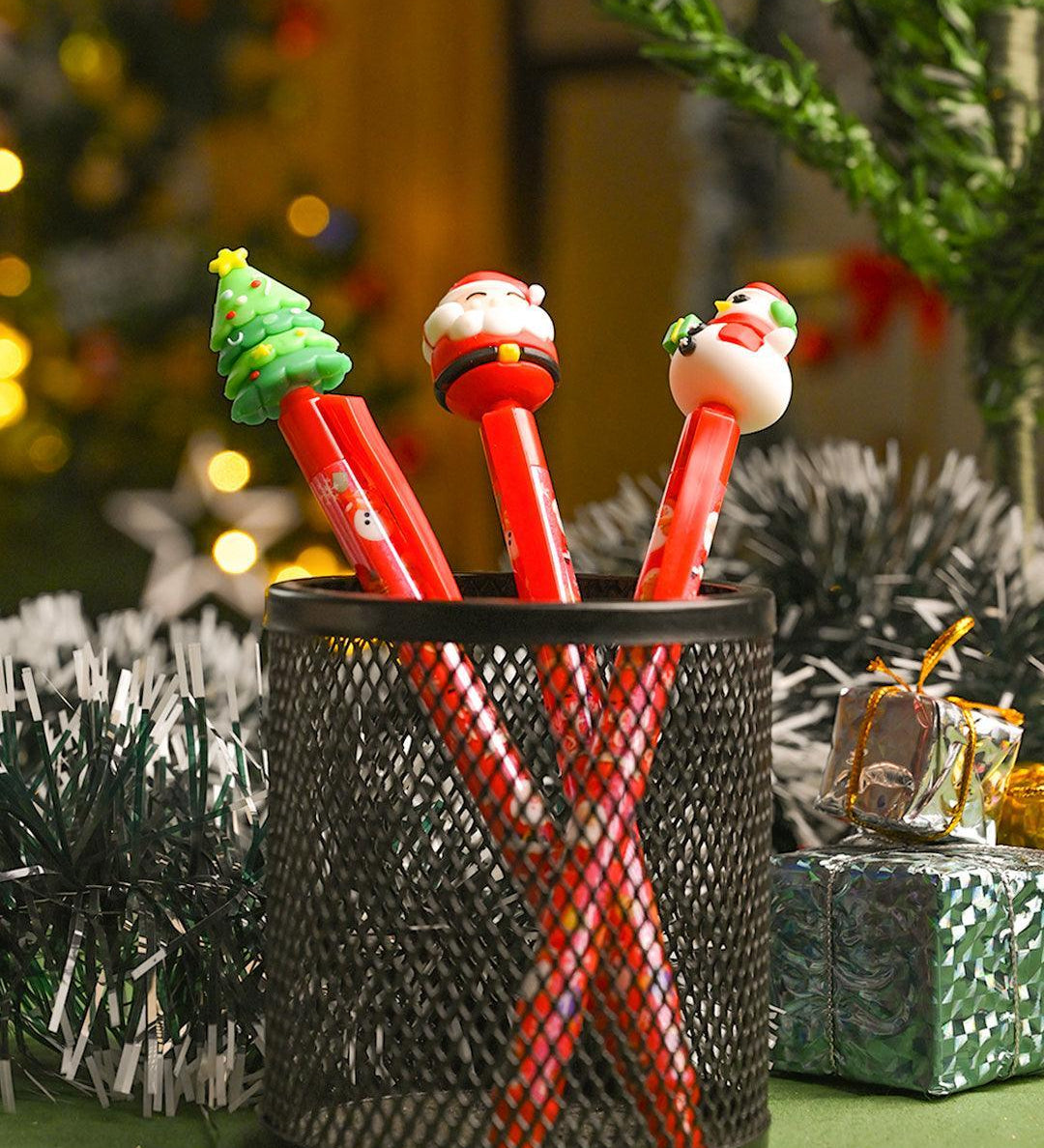 Christmas Tree Ball Pen Set Of 3 Pcs (Assorted) - MARKET99