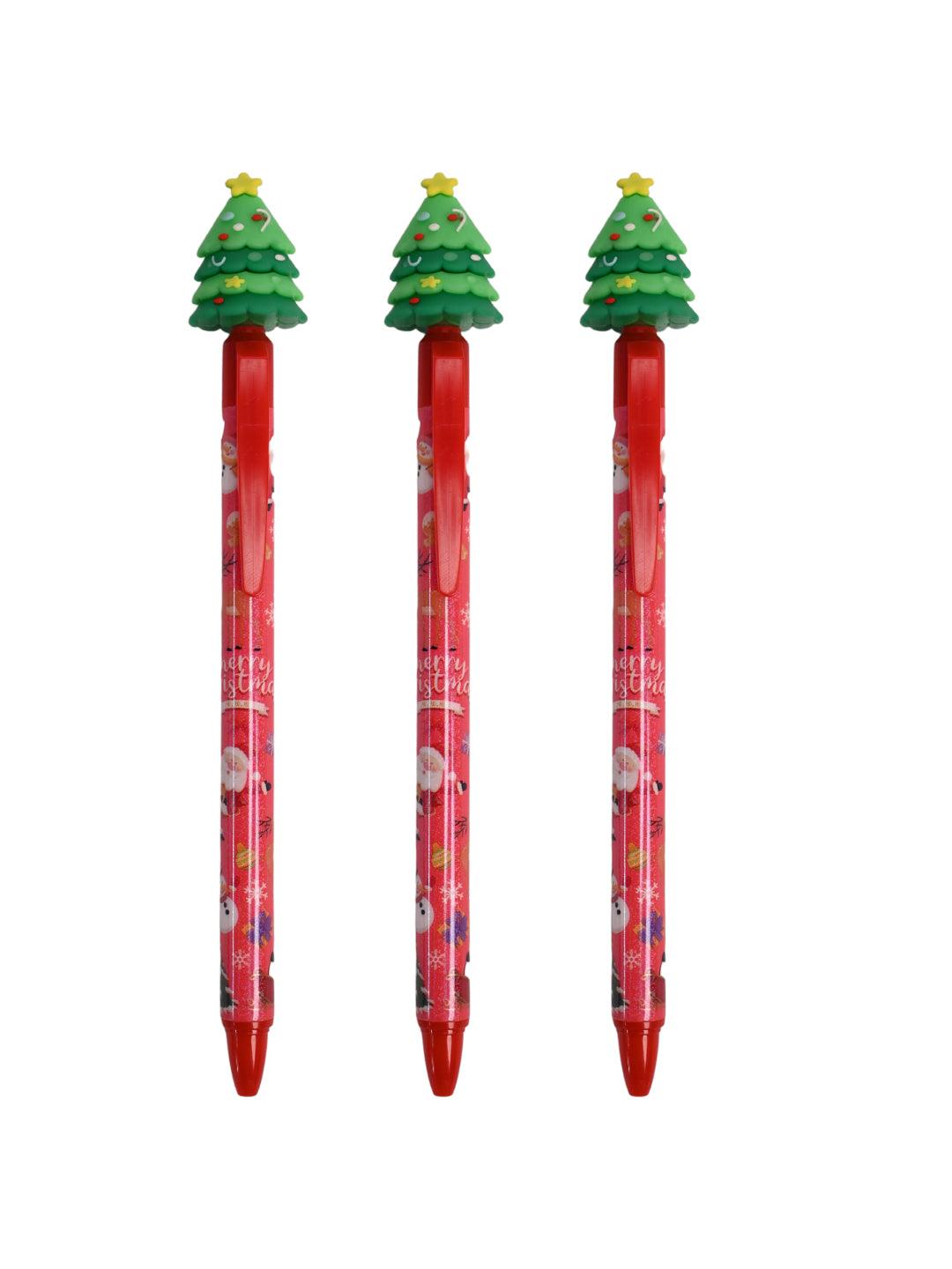Christmas Tree Ball Pen Set Of 3 Pcs (Assorted) - MARKET99