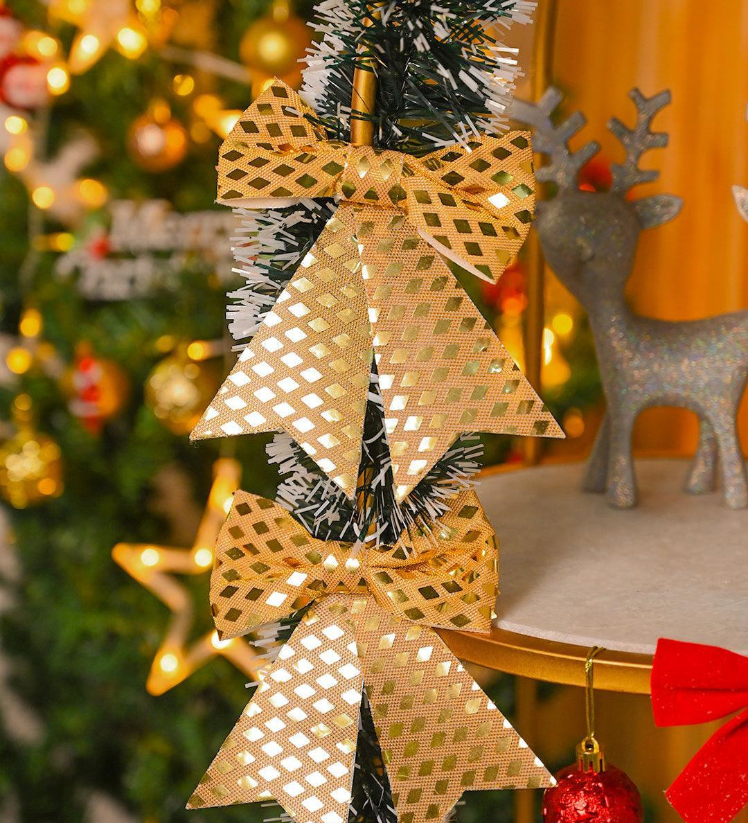 Christmas Bow Set Of 4 Pcs (Assorted) - MARKET99