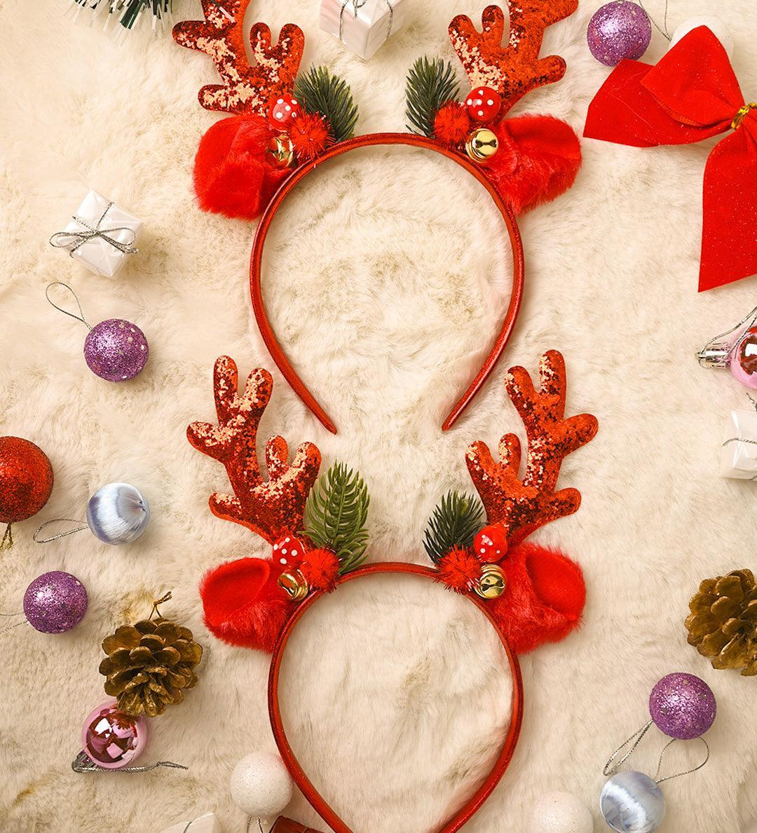 Christmas Reindeer Headband Set Of 2Pcs (Assorted) - MARKET99