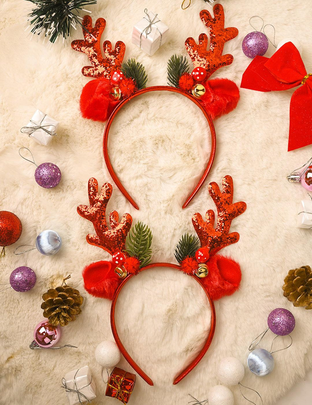 Christmas Reindeer Headband Set Of 2Pcs (Assorted) - MARKET99