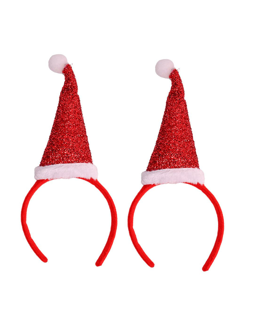 Christmas Santa Cap Headband Set Of 2Pcs (Assorted) - MARKET99