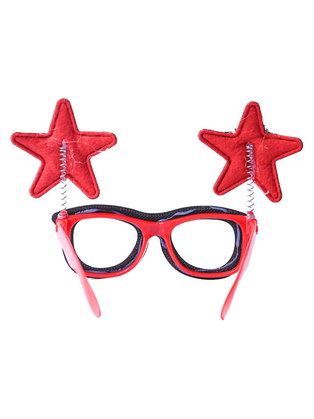 Party Spectacles With Reindeer Horns (Gold, Set Of 2) - MARKET99