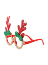 Christmas Raindeer Horns Party Spectacles (Red, Green & Gold, Set Of 2) - MARKET99