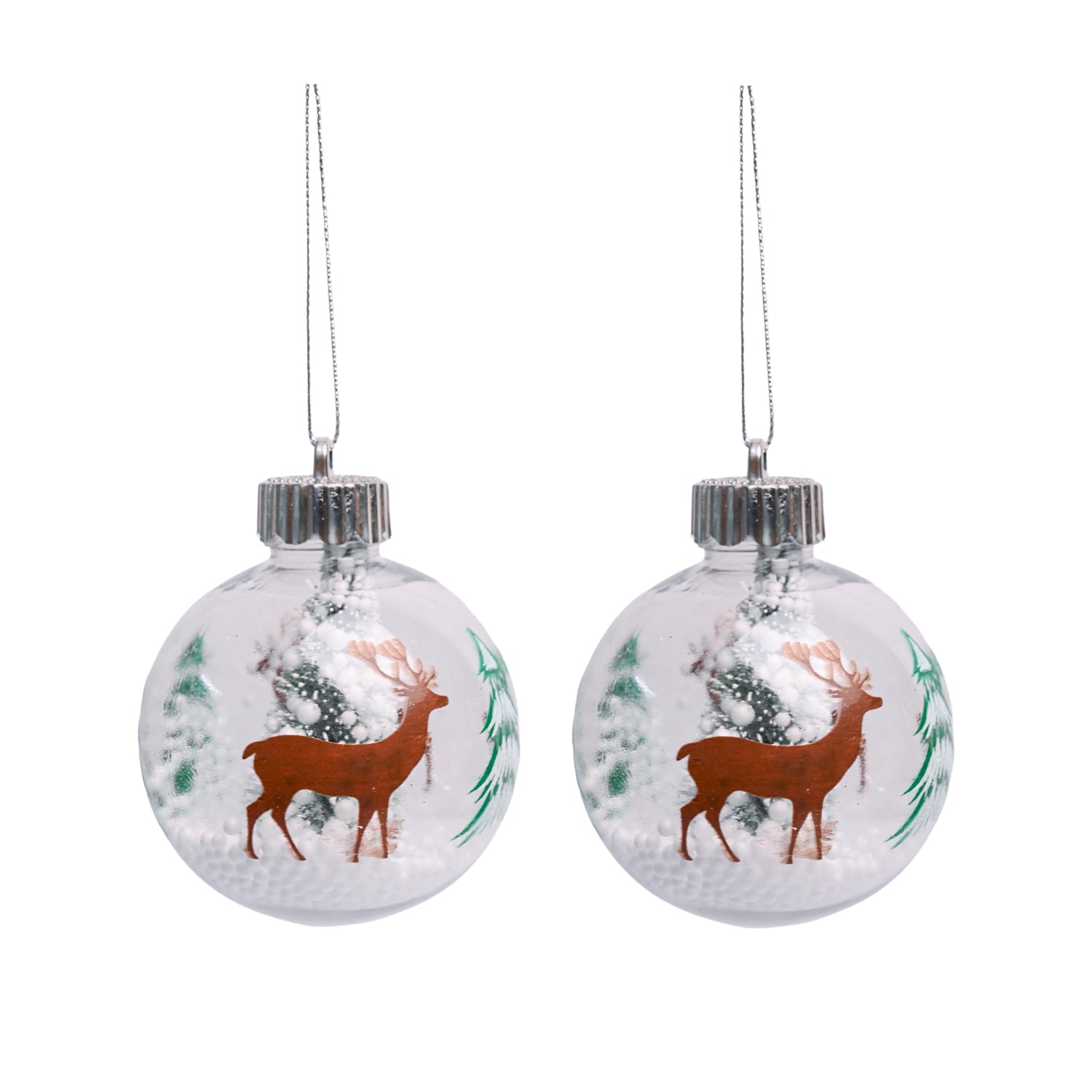 Christmas Hanging Balls Set Of 2 Pcs (Assorted) - MARKET99