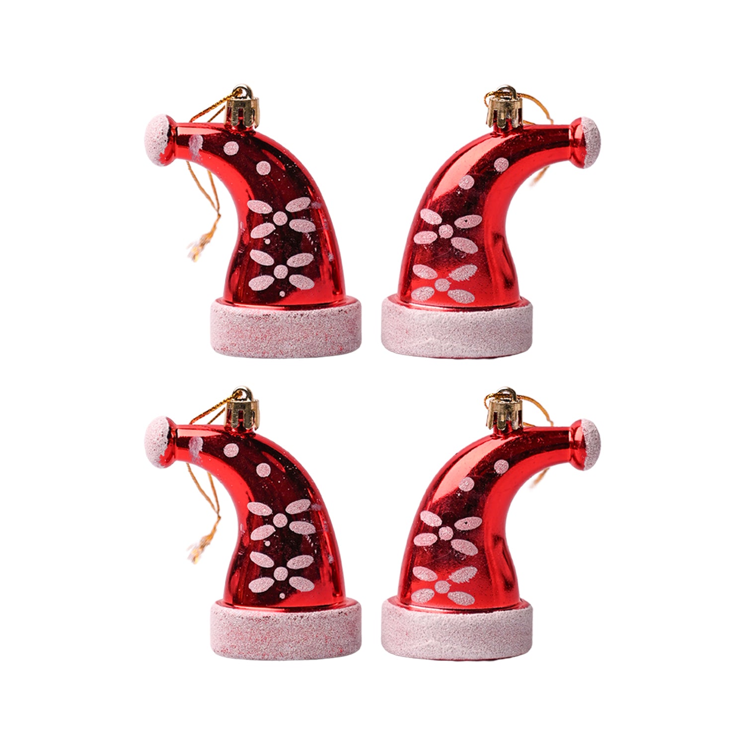 Christmas Santa Cap Decoration Set Of 4 Pcs - MARKET99