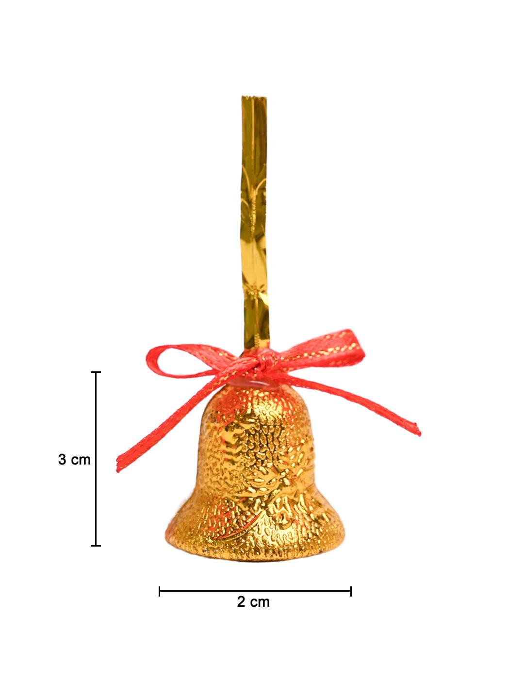 Christmas Bells Tree Decoration (Gold, Set Of 18, Assorted) - MARKET99