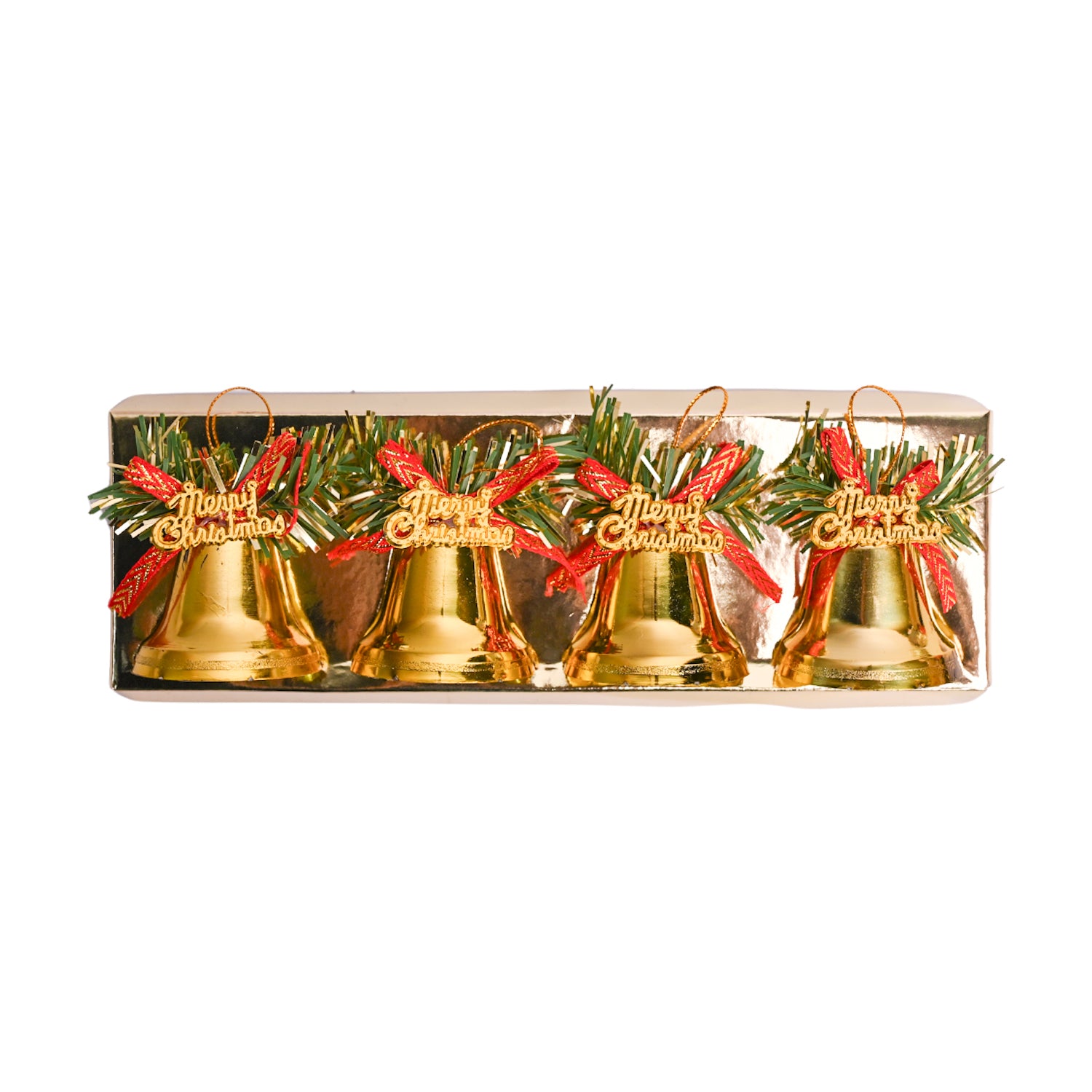 Christmas Jingle Bells (Golden, Set Of 4)