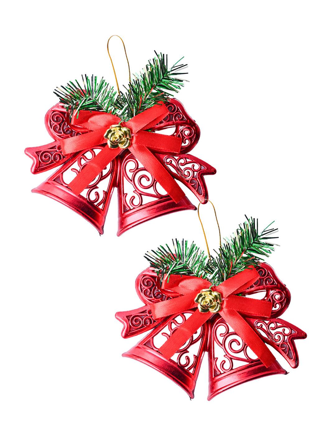 Christmas Tree Hanging Bell (Red, Set Of 2) - MARKET99