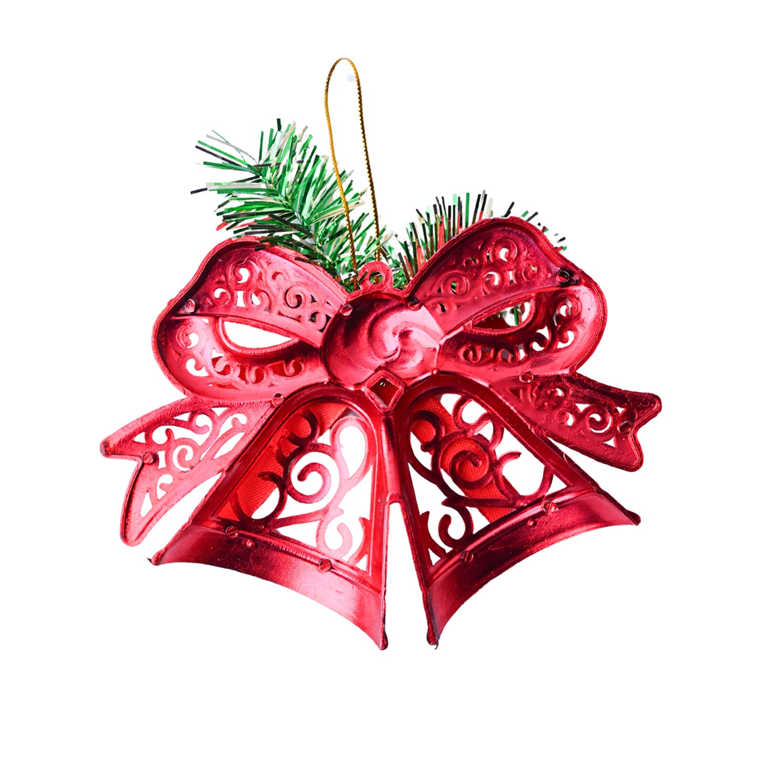 Christmas Tree Hanging Bell (Red, Set Of 2)