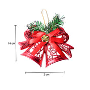 Christmas Tree Hanging Bell (Red, Set Of 2)