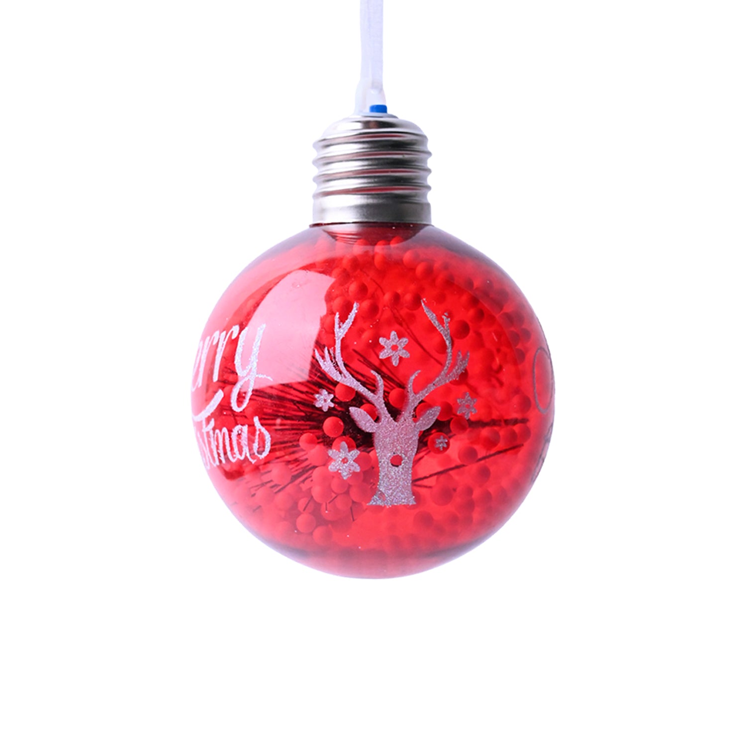 Christmas Hanging Balls Set Of 2 Pcs (Red, Assorted)