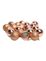 Christmas Tree Hanging Balls (Rose Gold, Set Of 20) - MARKET99