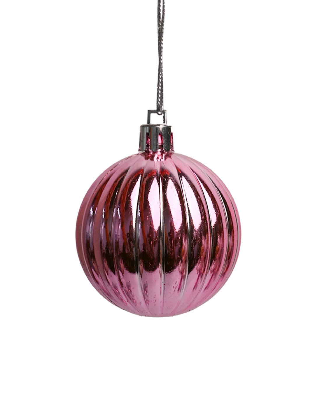 Christmas Tree Hanging Balls (Pink Silver, Set Of 20) - MARKET99