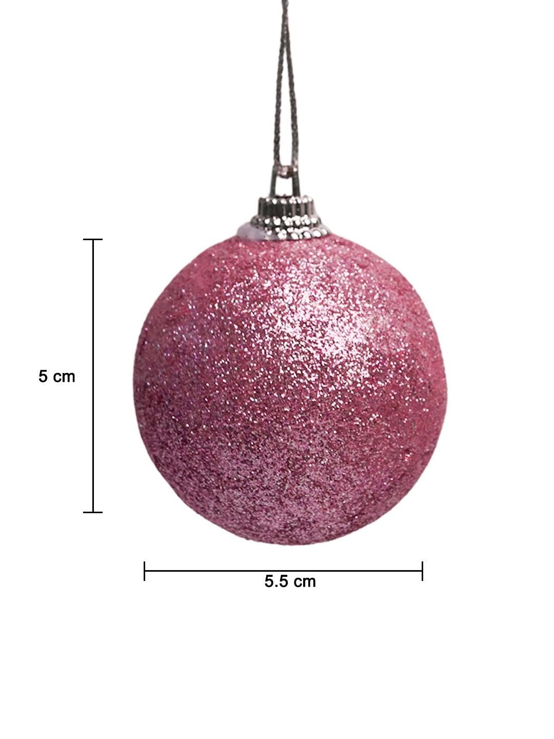 Christmas Tree Hanging Balls (Pink Silver, Set Of 20) - MARKET99