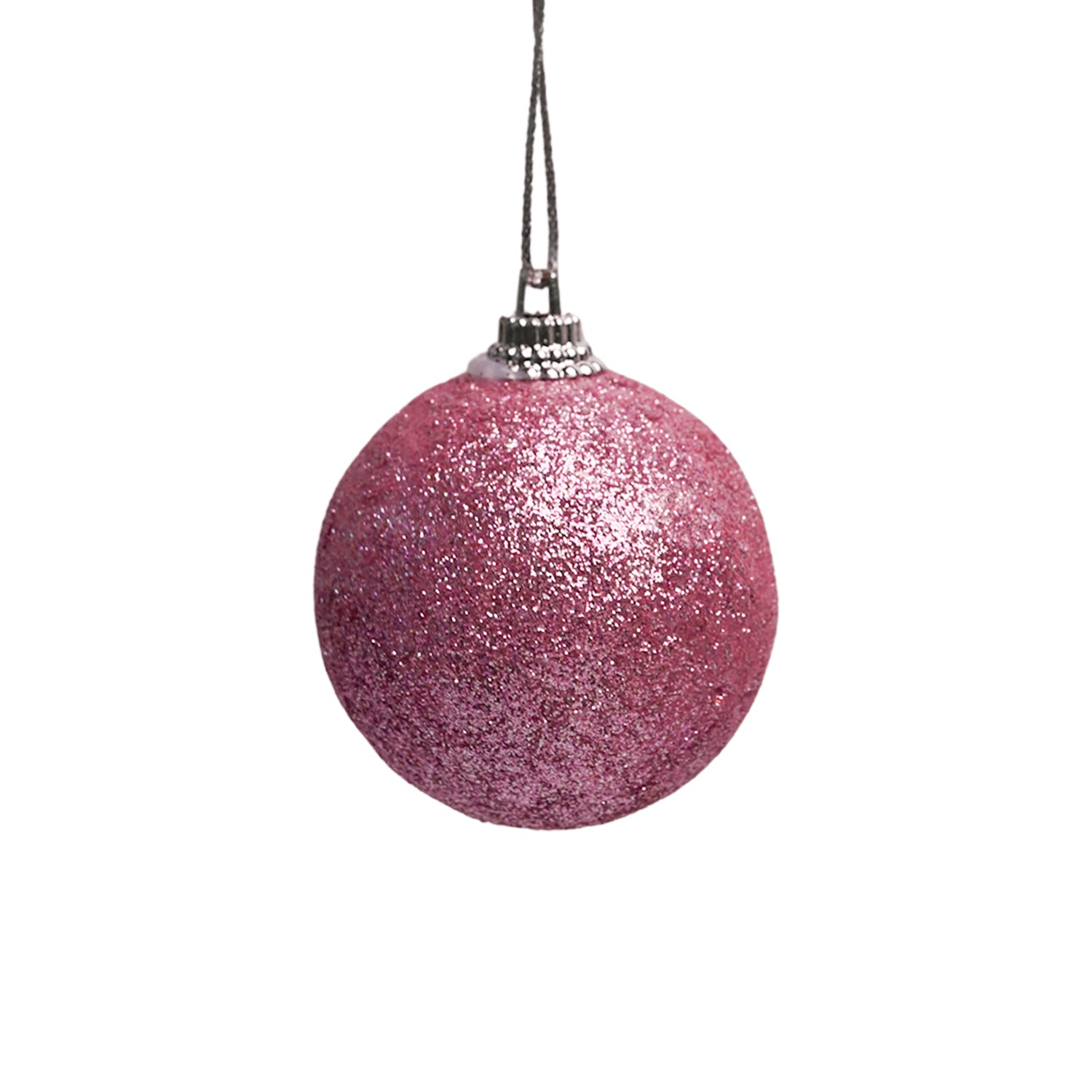 Christmas Tree Hanging Balls (Pink Silver, Set Of 20)