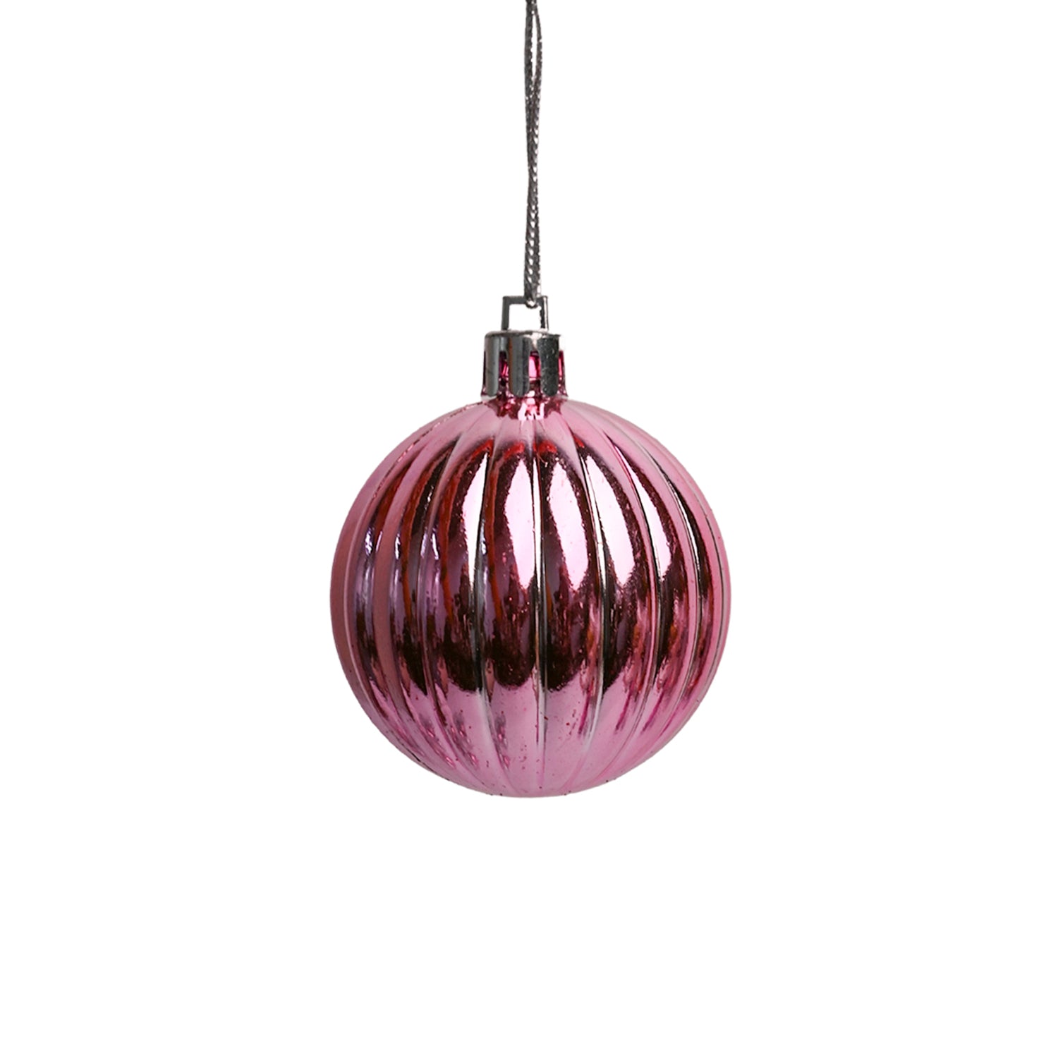 Christmas Tree Hanging Balls (Pink Silver, Set Of 20)