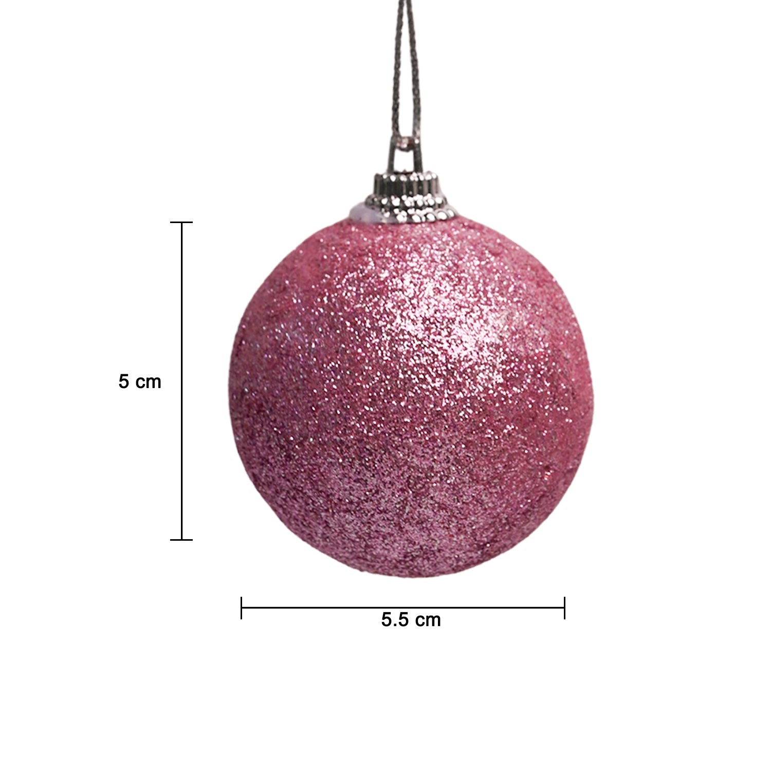 Christmas Tree Hanging Balls (Pink Silver, Set Of 20) - MARKET99