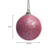 Christmas Tree Hanging Balls (Pink Silver, Set Of 20) - MARKET99