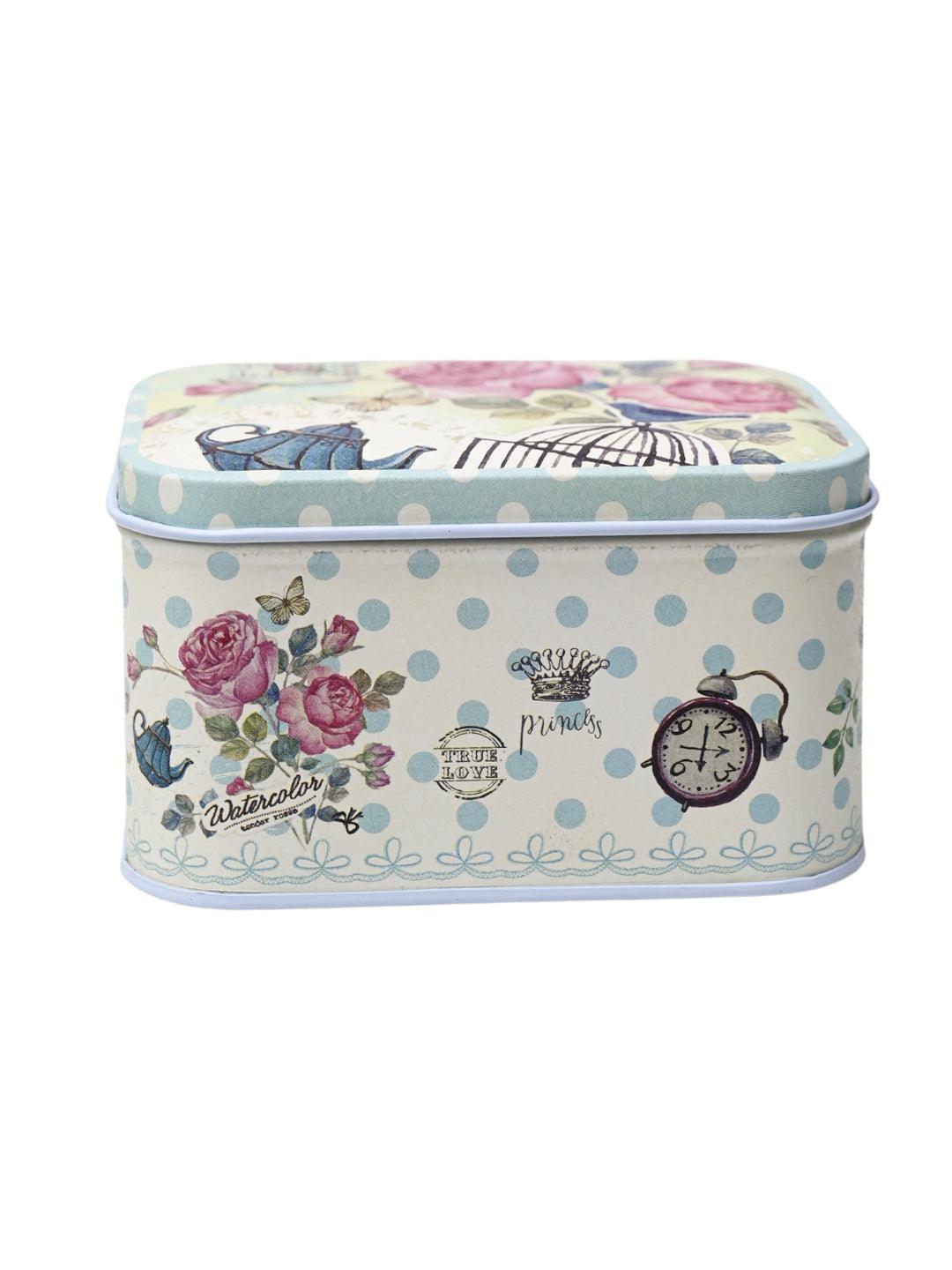 Mini Tin Storage Box Container - Set Of 6, Green - MARKET99