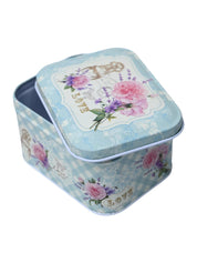 Mini Tin Storage Box Container - Set Of 6, Blue - MARKET99